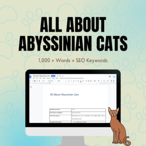 all about Abyssinian cats plr mockup