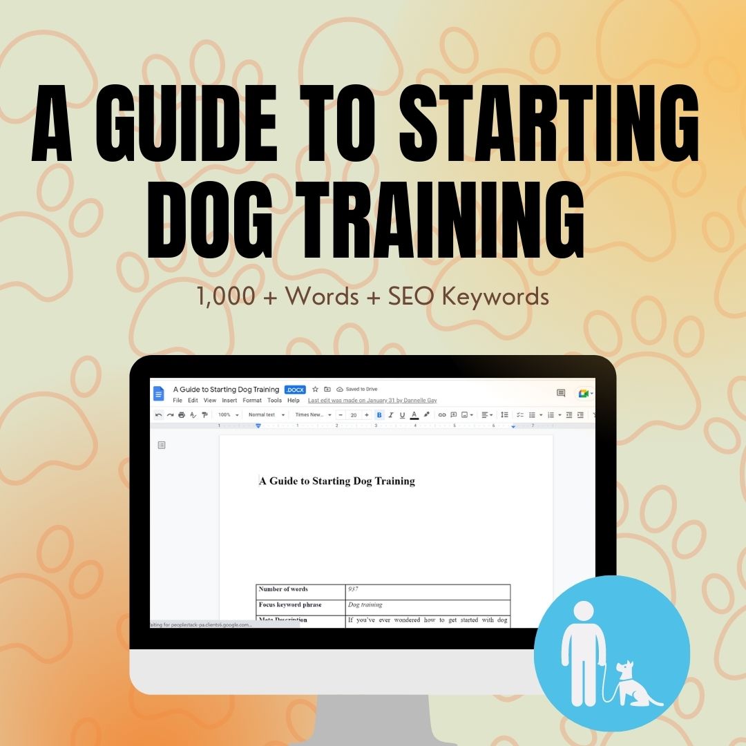 Guide to Starting Dog Training